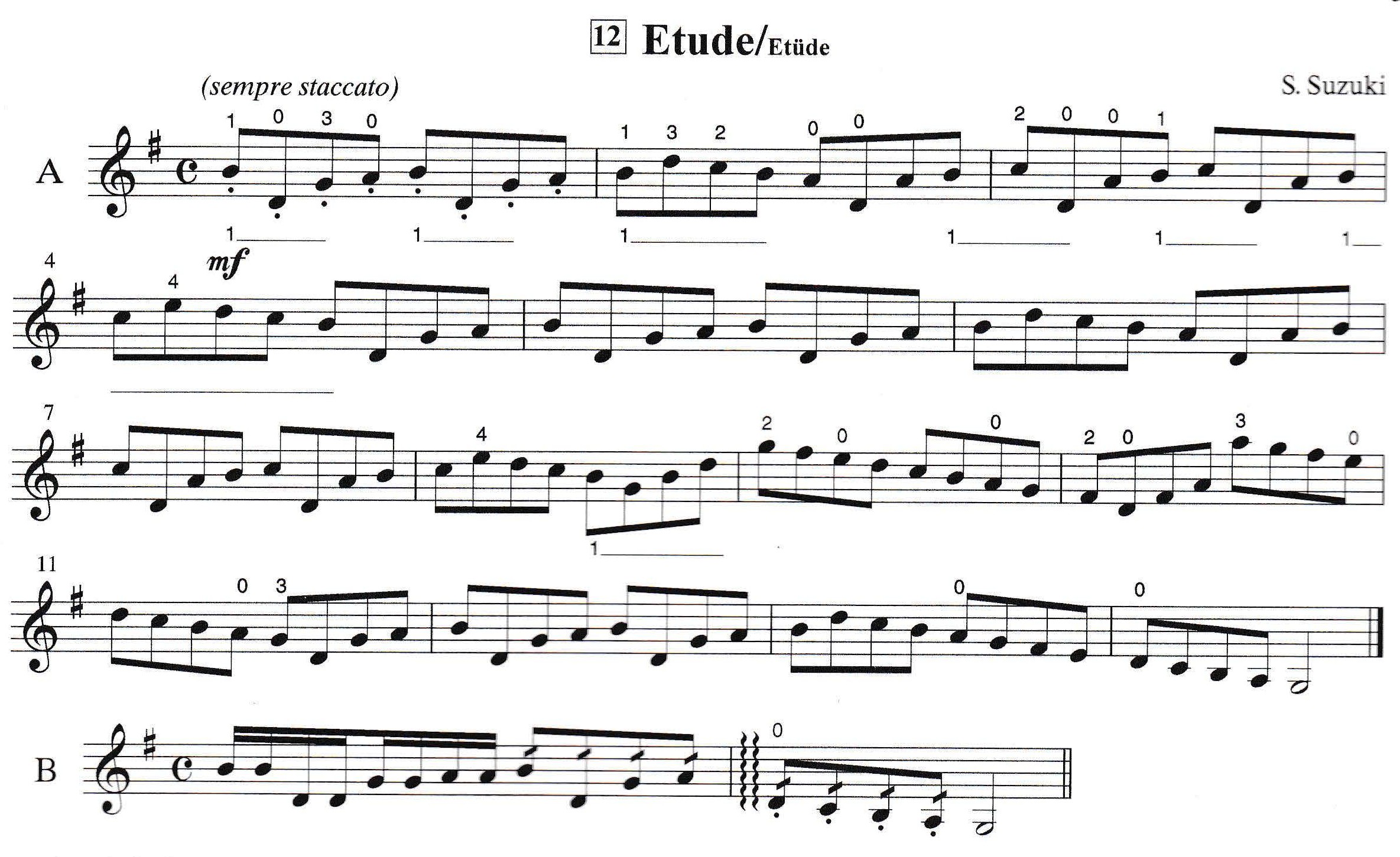 Sheet Music for Etude