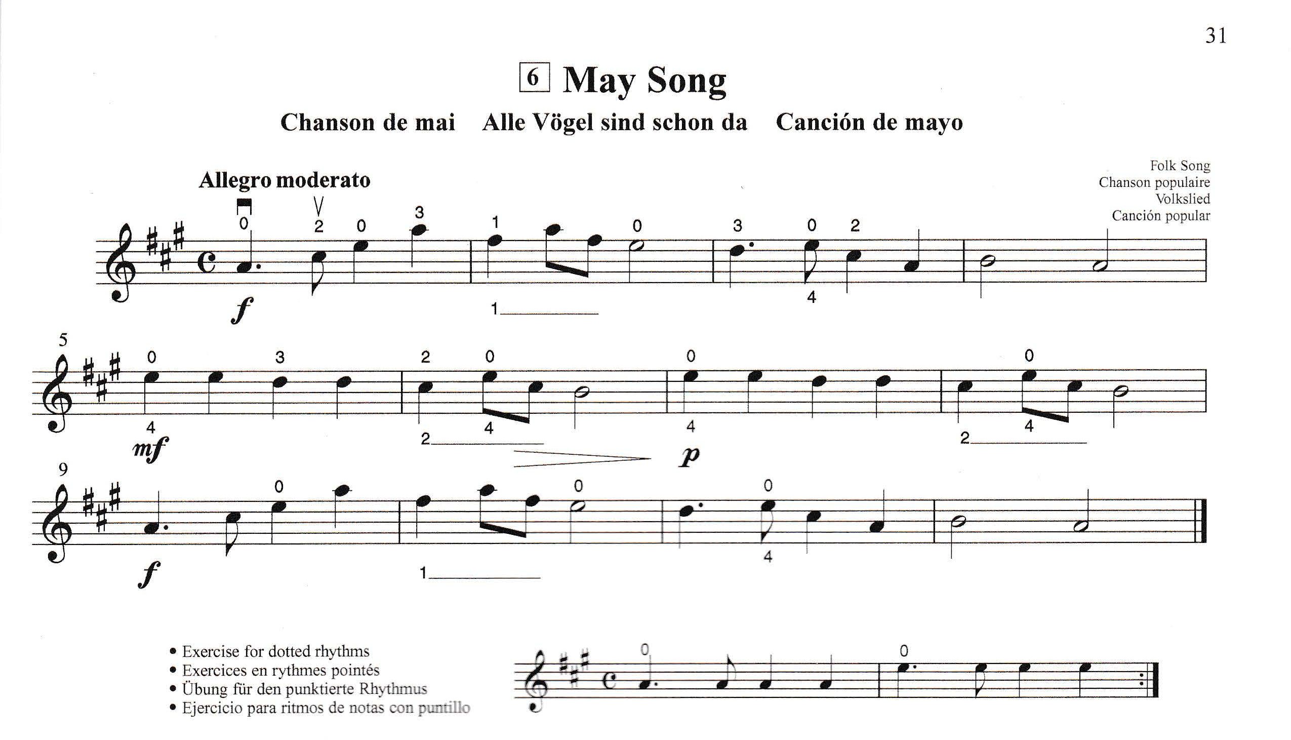 Sheet Music for May Song